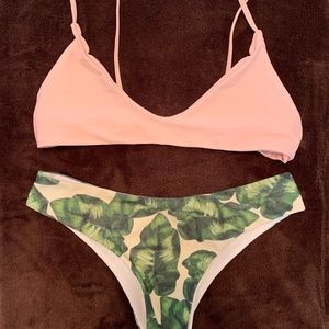 Pink & Leaf Bikini